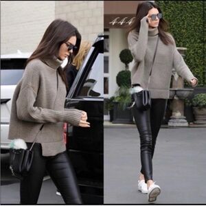 Helmut Lang 100% Lamb Leather Skinny Pants Leggings